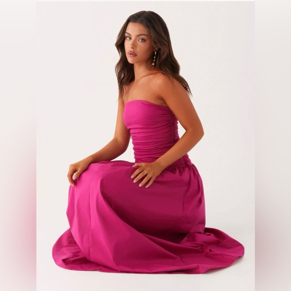 NWT Peppermayo Carmel Maxi Dress US size 4 Fuchsia Pink - Picture 5 of 6